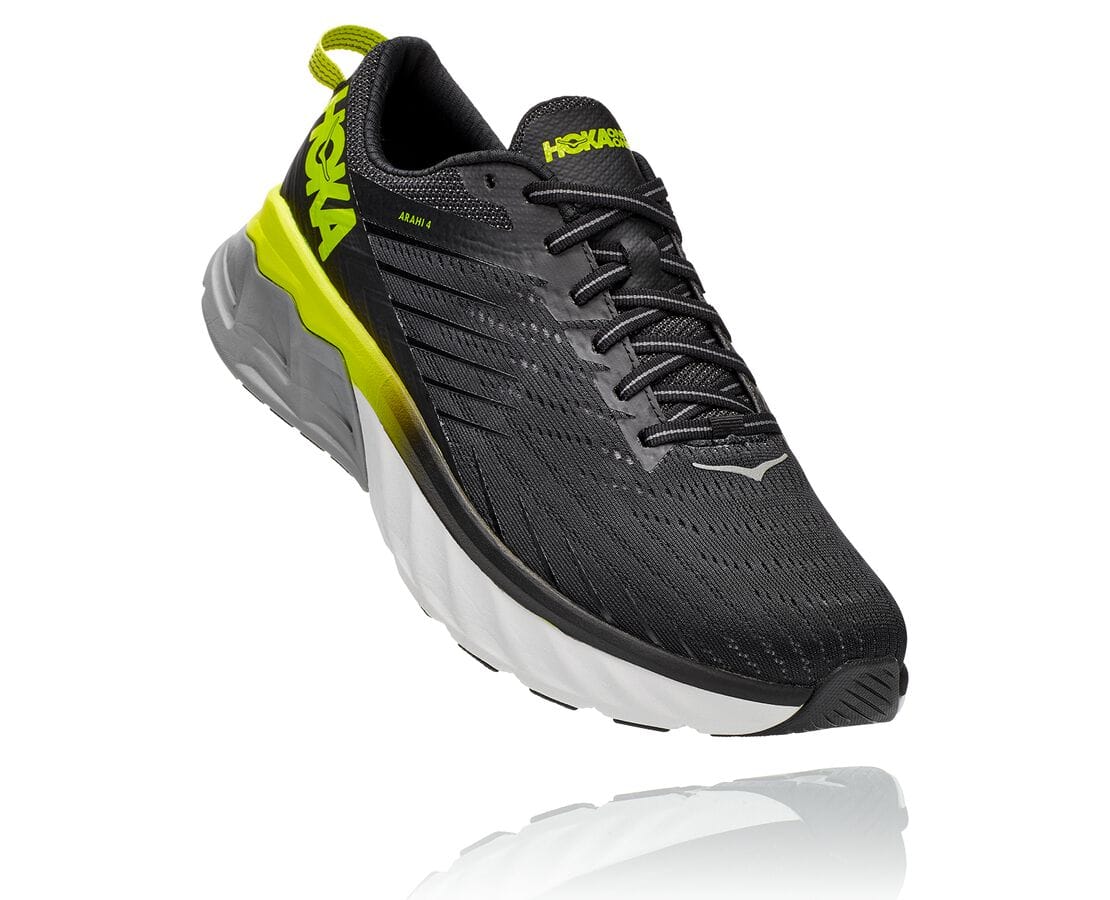 Hoka One One Arahi 4 South Africa - Mens Stability Running Shoes - Black / Rose,HYXMW-2079